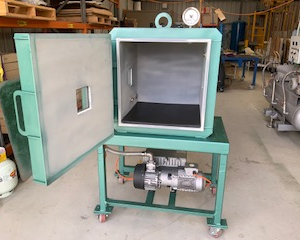 Vacuum Chamber on stand with wheels